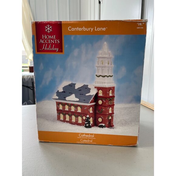 Home Accents Holiday Canterbury Lane Cathedral Hand Painted Porcelain 9.5x6x11" - Picture 4 of 7